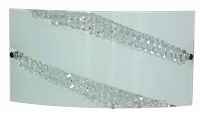 Plafon ścienny LED szklany z kryształkami prostokątny 4000K Candellux