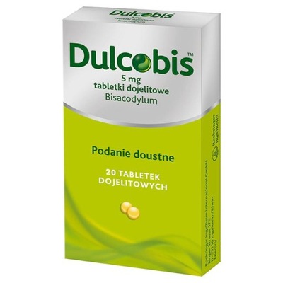 Dulcobis 5mg zaparcia wypróżnianie 20 tabletek