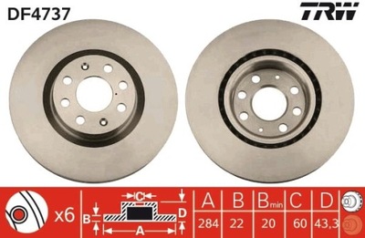 ДИСК ТОРМОЗНОЙ FIAT ПЕРЕД GRANDE PUN DF4737