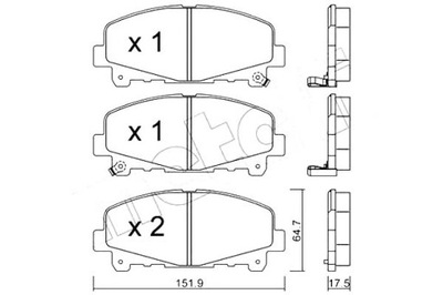 METELLI ZAPATAS DE FRENADO HONDA ACCORD VIII 2.4 I (  