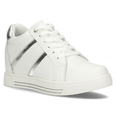 Skórzane Sneakersy Filippo DP3549/22 WH białe r.40