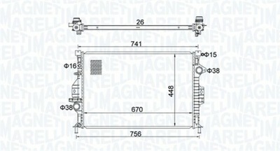 RADUADOR SISTEMA DE REFRIGERACIÓN DEL MOTOR 350213157700  