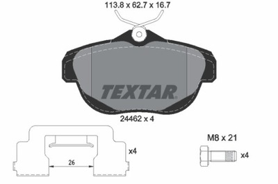 КОЛОДКИ ТОРМОЗНЫЕ CITROEN ЗАД C6 2446201