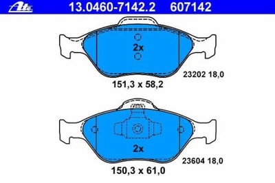 ZAPATAS HAM. PARTE DELANTERA FORD FIESTA 95-, MAZDA 2 03-  