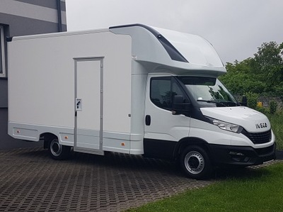 IVECO DAILY KONTENER NISKOPODŁOGOWY 4,43x2,23x2,42 SKLEP FOODTRUCK KAMPER