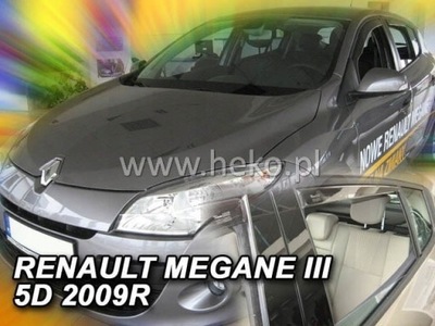 RENAULT MEGANE 3 3 HTB 2008-2016R DEFLECTORES DE PUERTA  