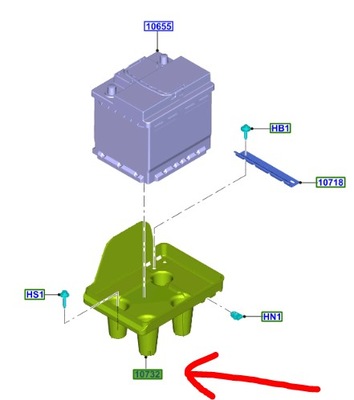 Підставка pod акумулятор ford mustang mach-e 2020- фото №1