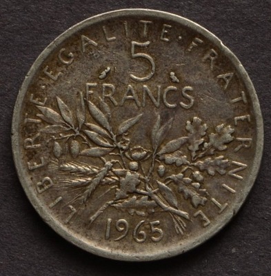 Francja - 5 franków 1965