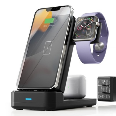 STACJA ŁADUJĄCA 3W1 IPHONE APPLE WATCH AIRPODS