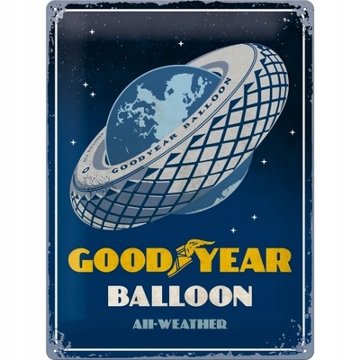 PLACA SZYLD GOODYEAR BALLOON METÁLICO 30X40  