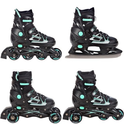 Rolki Łyżwy 4w1 RAVEN Spirit Black/Mint 40-43