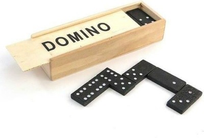 Domino drewniane w pudełku