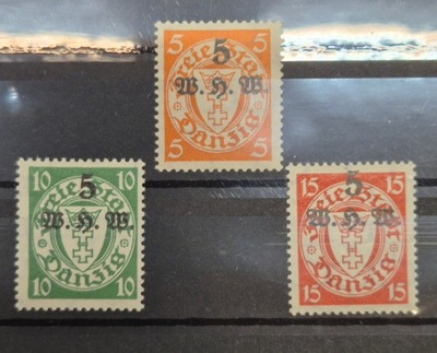 WM Gdańsk 1934, Mi.237-39,czyste