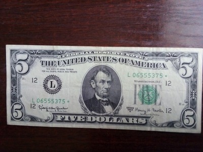 Banknot 5 dolarów USA