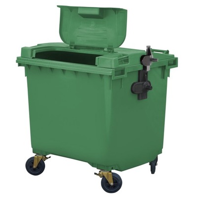 KONTENER pojemnik 1100l na śmieci odpady zielony