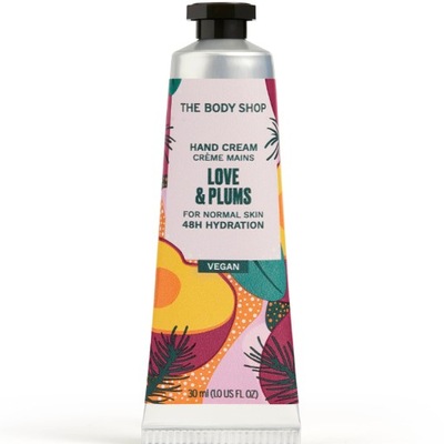 THE BODY SHOP Krem do rąk Love & Plums Nawilżający Wegański 30ml