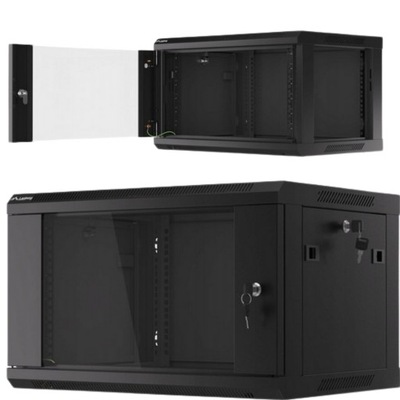 SZAFA RACK WISZĄCA 19'' 6U 600X450 CZARNA LANBERG