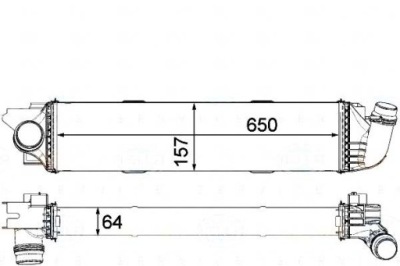 Интеркулер opel vivaro 1,6cdti renault trafic 3 фото №1