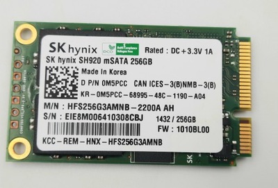 Dysk SSD 256GB SK hynix SH920 mSATA