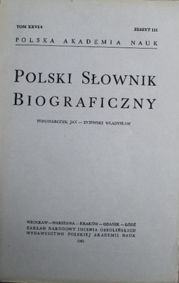 Polski słownik biograficzny tom XXVI Zeszyt 111