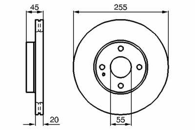 BOSCH DISKAI STABDŽIŲ 2SZT. PRIEK. MAZDA MX-5 I MX-5 II 1.6 1.8 