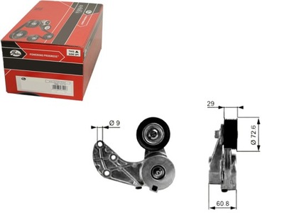 GATES RITINĖLIS ĮTEMPIKLIO AUDI Q7 3.6 FSI (4L) 