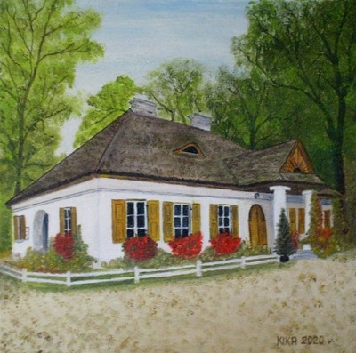 Obraz olejny "Dworek w Sokulach II"