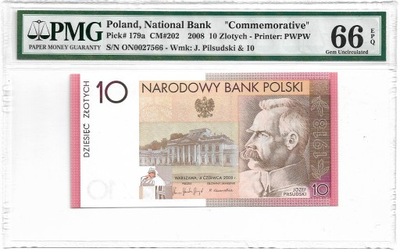Banknot - 10 zł 2008 r - Niepodległość - PMG66