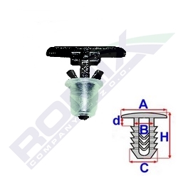 Клипса уплотнители дверь багажника gala romix c50844 фото №1