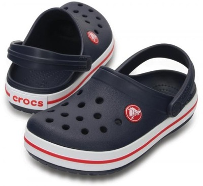 Crocs crocsband klapki clog kids c9 rozmiar 25-26 granatowe