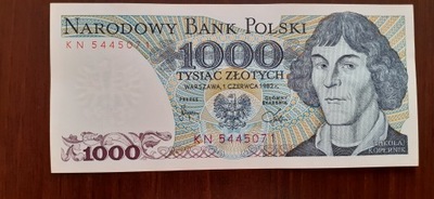 Banknot PRL 1000 zł Kopernik 1982rok KN5445071
