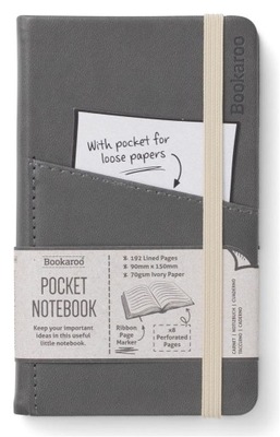 BOOKAROO NOTATNIK JOURNAL POCKET A6 - SZARY, IF