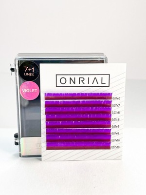 Rzęsy kolorowe mix C 0,07 mm 6-10 Fioletowy ONRIAL
