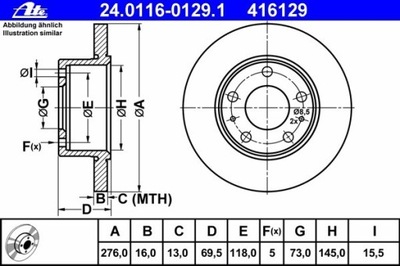 DISCO HAMULC. IVECO DAILY II 29 99-06 PARTE TRASERA (-ABS)  