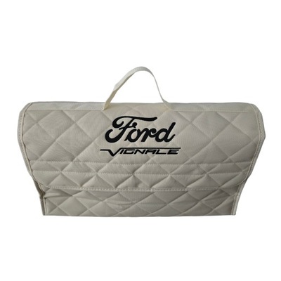 BOLSA DE MALETERO COCHE ORGANIZADOR ALFORJA FORD VIGNALE MONDEO COLOR BEIGE NEGRA  