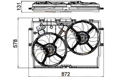 Hella вентилятор радиатора с корпус fiat ducato фото №1