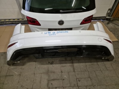 Бампер задний vw golf sportsvan r-line 4xpdc 2014-2018r цвет lc9a оригинал фото №1