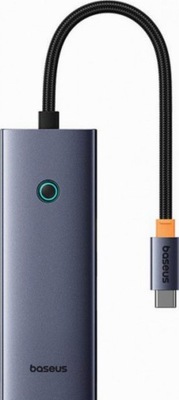 Hub Baseus UltraJoy 5 w 1 USB-C do 4xUSB 3.0 1xUSB-C 100 W Szary