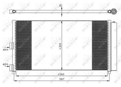 KONDENSATORIUS KONDICIONAVIMO FIAT PUNTO- DOBLO 99- 