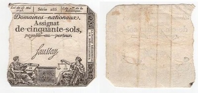 FRANCJA 1793 50 SOLS