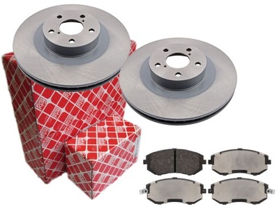 Тормозные диски тормозные колодки febi перед subaru outback iii iv фото №1