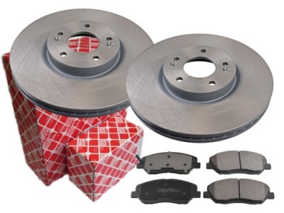 Тормозные диски тормозные колодки bosch перед hyundai santa fe ii 321m фото №1