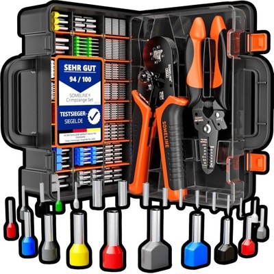Szczypce do Zaciskania Tulejek Kablowych 24 Rodzaje Terminali 0,25mm²-10mm²