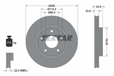 DISCO DE FRENADO NISSAN P. JUKE/PULSAR 1,2-1,6 10-  