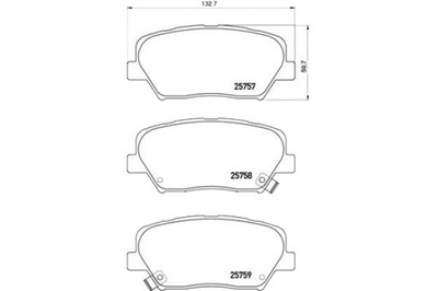 BREMBO КОЛОДКИ ГАЛЬМІВНІ KIA CARENS 13- ПЕРЕД BREMB