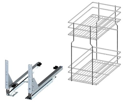 Kosz cargo Rejs 50cm cichy domyk prowadnica dolna