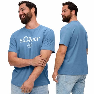 T-shirt męski s.Oliver niebieski - 3XL