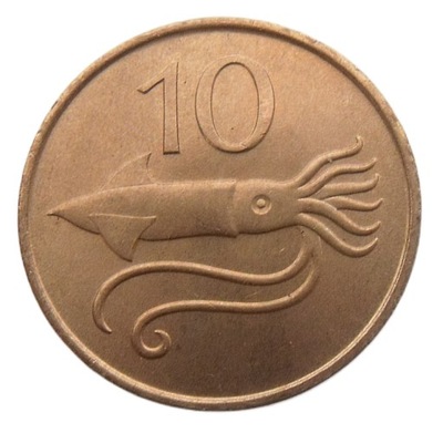 ISLANDIA 10 AURAR 1981 KAŁAMARNICA UNC