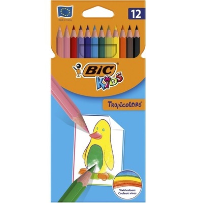 Kredki Ołówkowe BiC Kids Tropicolors pudełko A'12