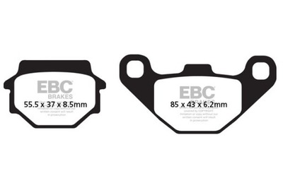 КОЛОДКИ ТОРМОЗНЫЕ EBC FA067/2 (КОМПЛЕКТ. NA 1 ДИСКИ ТОРМОЗНЫЕ)